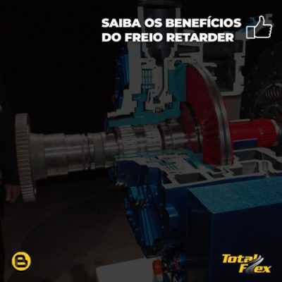 a imagem mostra um freio retarder de perto e seus detalhes