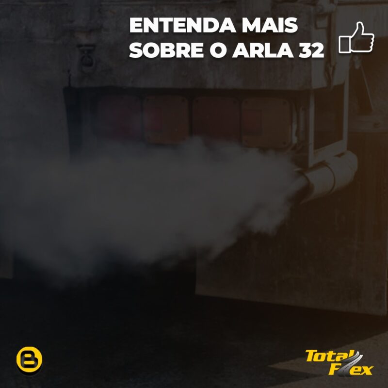 a imagem mostra o cano de descarga de um caminhão soltando uma fumaça branca